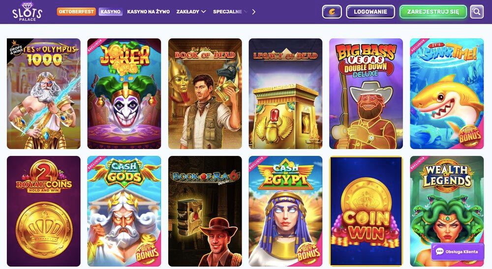 SlotsPalace casino homepage