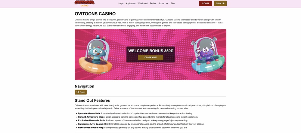 Ovitoons casino